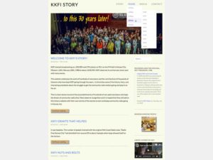front page of kkfistory.org website